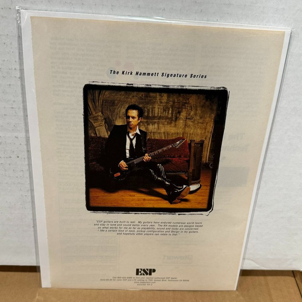Kirk Hammett of Metallica - ESP Guitars - 1997 Print Advertisement